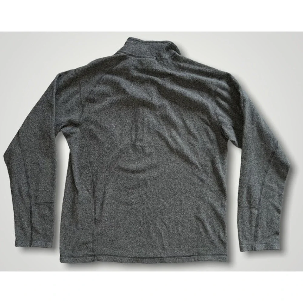 The North Face 1/4 Zip Men's Fleece Gray Pullover Size Medium With Breast Pocket